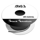19 x 0.3 Black 50m Reel