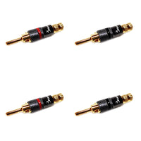 Gold Plated 4mm Locking Plug Pack Of Four