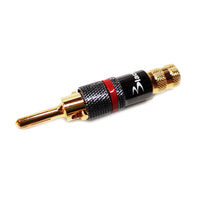 Gold Plated 4mm Locking Plug Red
