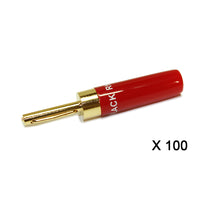 Gold Plated Universal Banana Plug Pack Of 100 Red