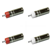 GN-4 Rhodium RCA pack of 4 - 2 x Red and 2 x White